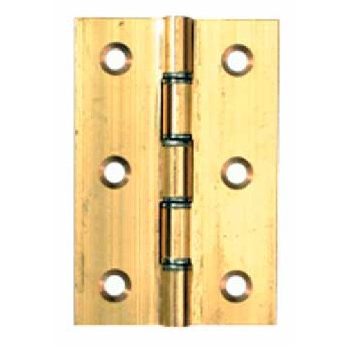 Washered Door Hinges - Solid Drawn Brass - 76 x 51mm